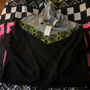 Neon and Snakeskin Hoodie